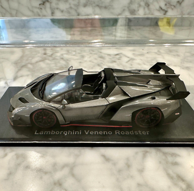 Lamborghini Veneno Roadster (Gray/Red line), 1:43 Scale Model by