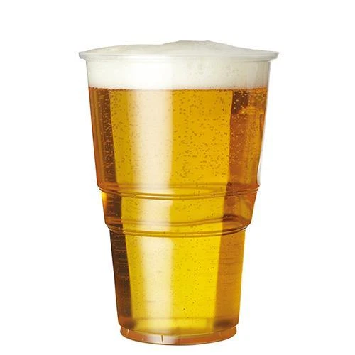 PLASTICO Clear Strong Disposable Plastic 20oz Pint Beer Glasses Cups  Tumblers