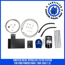 Sinister Diesel Bypass Oil Filter System for Ford Powerstroke 1999-2003 7.3L