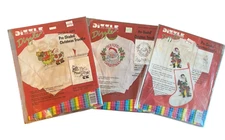 Lot of 3 Dizzle Dizzle Art Pre Shaded Christmas Iron On Transfer Santa Claus