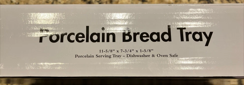 New Godinger White Porcelain “Bless This Home” Bread Tray 11 5/8 x 7 3/4 #62403 - Image 2 of 4