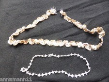 1 Pailletten Band und  1 Perlenband zum Aufn&auml;hen (antik), silber