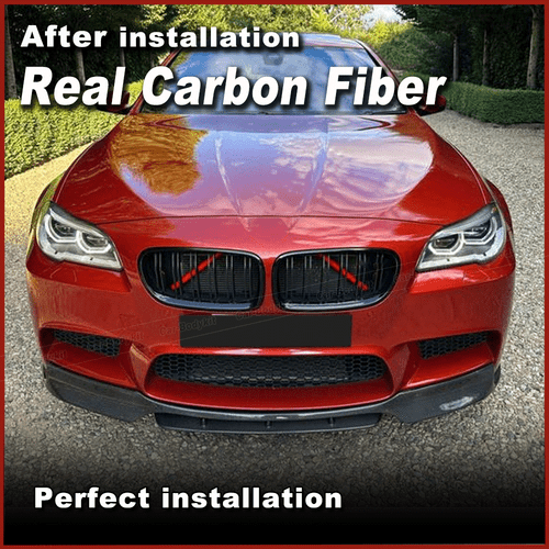 For BMW 5 Series F10 M5 Sedan 2012-16 REAL Carbon Front Bumper Lip Chin Spoiler - Bild 3 von 10