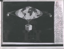 1963 Press Photo NASA Concept Illustration Global Communication Satellites