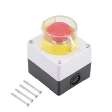 Push Button Switch Station Latching NC NO Mushroom Emergency Stop Switch w Cover