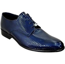 ALTO LIVELLO Shoes Ceremony Man Model Derbi Article 214N Cubes Blue