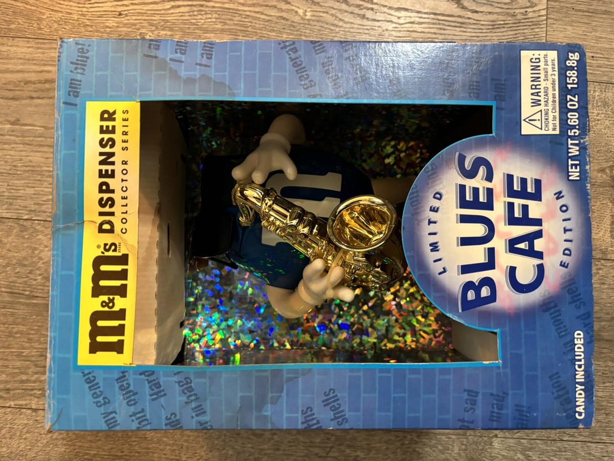 Vintage M & M Candy Dispenser Blues Cafe Saxophone Limited Edition