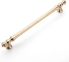 Amerdeco 10 Pack Brushed Brass Cabinet Pulls 7.5 Inch(192mm) Hole Center
