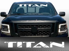 TITAN Text Windshield Vinyl Decal Sticker Banner Graphic Fits Nissan Truck F