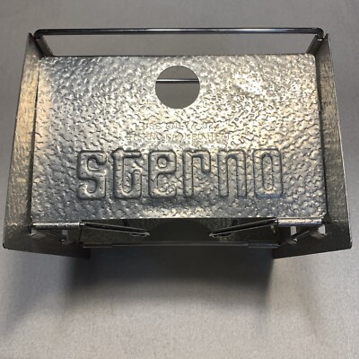 Vintage STERNO Folding Camp Stove Single Burner Hiking