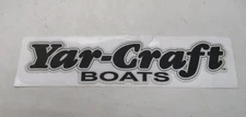 YAR-CRAFT ROUGH TEXTURED DECAL 15 3/4" L X 3 1/2" W BLACK & WHITE MARINE BOAT