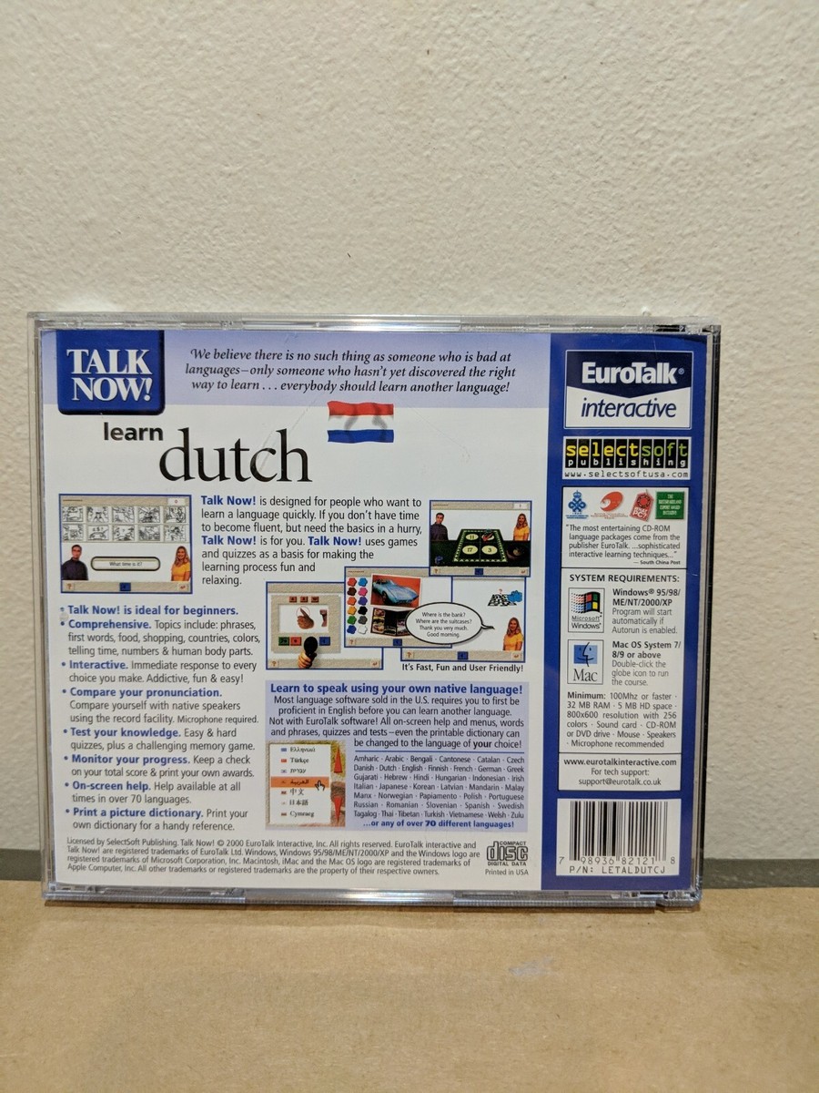 Talk Now! Learn Dutch - PC/MAC CD Rom Disc | eBay