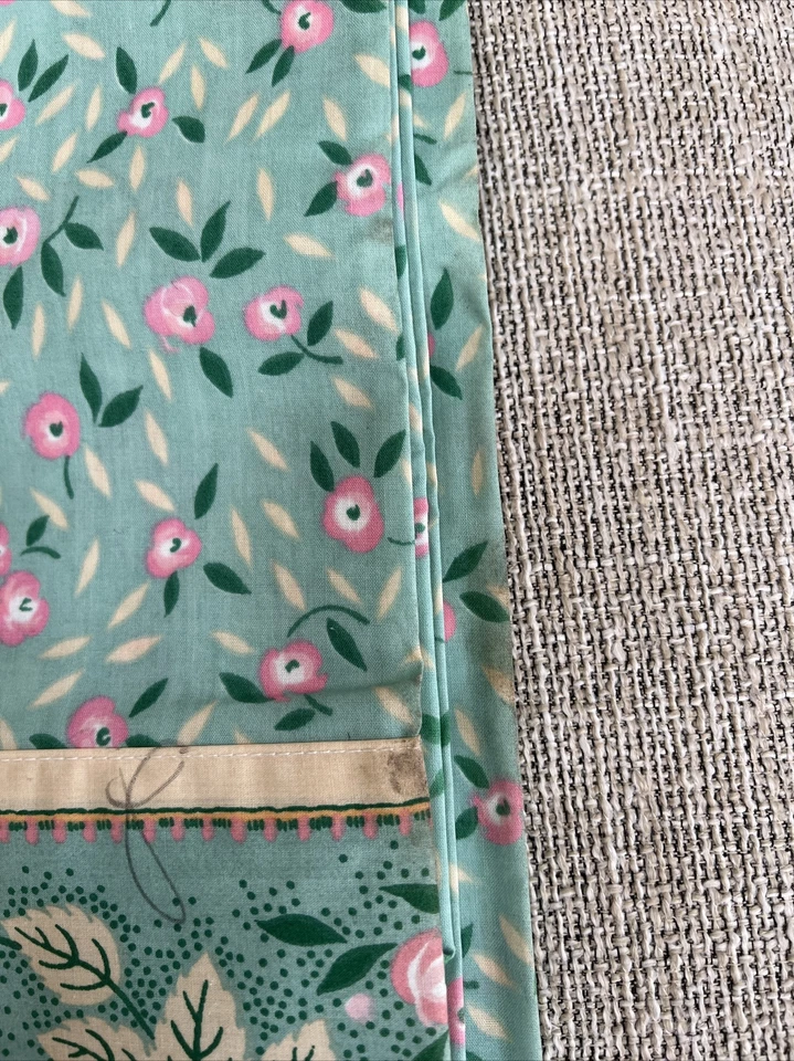 Sábana plana doble floral Wamsutta vintage y 2 fundas de almohada king confección Foto 4 de 4