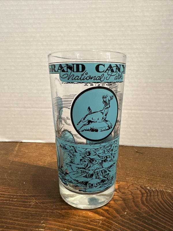 VINTAGE  SOUVENIR DRINKING GLASS GRAND CANYON NATIONAL PARK