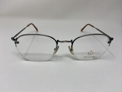 FACONNABLE EYEGLASSES FRAME FRANCE STITCH 502 52/21/145 721 GRAY HALF RIM :422