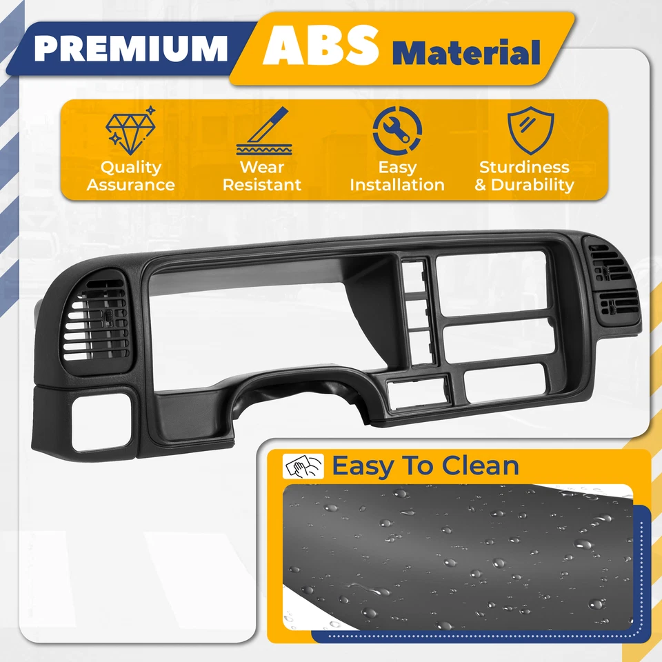 Para Chevy Silverado 1995-02 Tablero Radio Panel Bisel Cuadro de Instrumentos Medidor Foto 4 de 4
