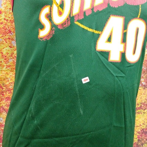Seattle SuperSonics 1997 Shawn Kemp Champion NBA green Vest. UK women's size 18 - 第 7/11 張圖片
