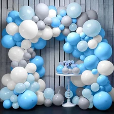 KatchOn Blue Balloons for Arch Set - Huge Pack of 115 | Blue and Grey Balloon...