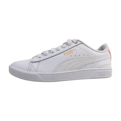Puma Vikky V3 Lthr Damenschuhe Schnürschuhe Sportive Schnürer Weiß Freizeit