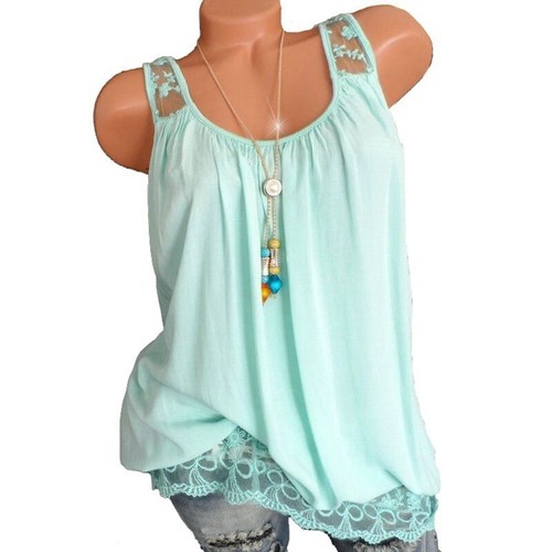 Damen ärmellose Tops Bluse Übergröße Weste T-Shirt locker Urlaub Tank 8-22 - Bild 18 von 18
