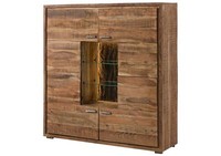 Anrichte Sideboard Kommode Baumrinde Vintage Schrank Holz Massiv Led Beleuchtung