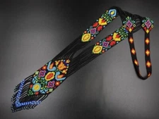 Handmade Necklace Seed Bead Boho American Style Netiv Beaded Multi Strand