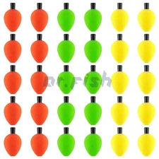 Dr.fish 30Pcs Fly Fishing Strike Indicators Foam Floats Teardrop Bobbers Trout