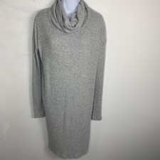 Gap Sweater Dress Sz M Tall Gray Knit Minimalist Everyday Basic Modern Classic