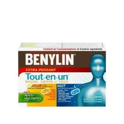 Benylin Extra Strength All-In-One Cold & Flu Daytime Caplets, 40 count