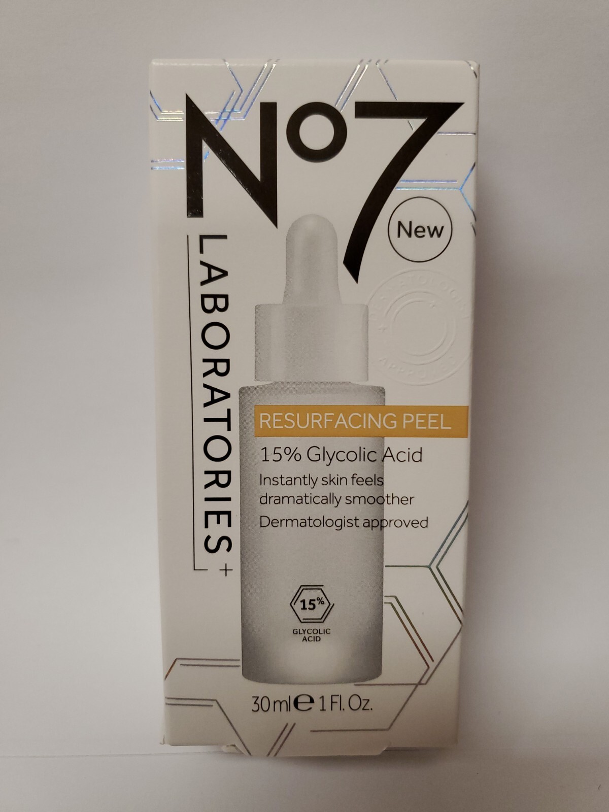 No7 Laboratories Resurfacing Peel 15 Glycolic Acid 30ml/1fl.oz. New In