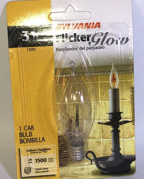 3W Sylvania Flicker Glow CA8 Indoor/Outdoor Light Bulb-NEW-SHIPS N 24 HOURS - Image 3 of 4