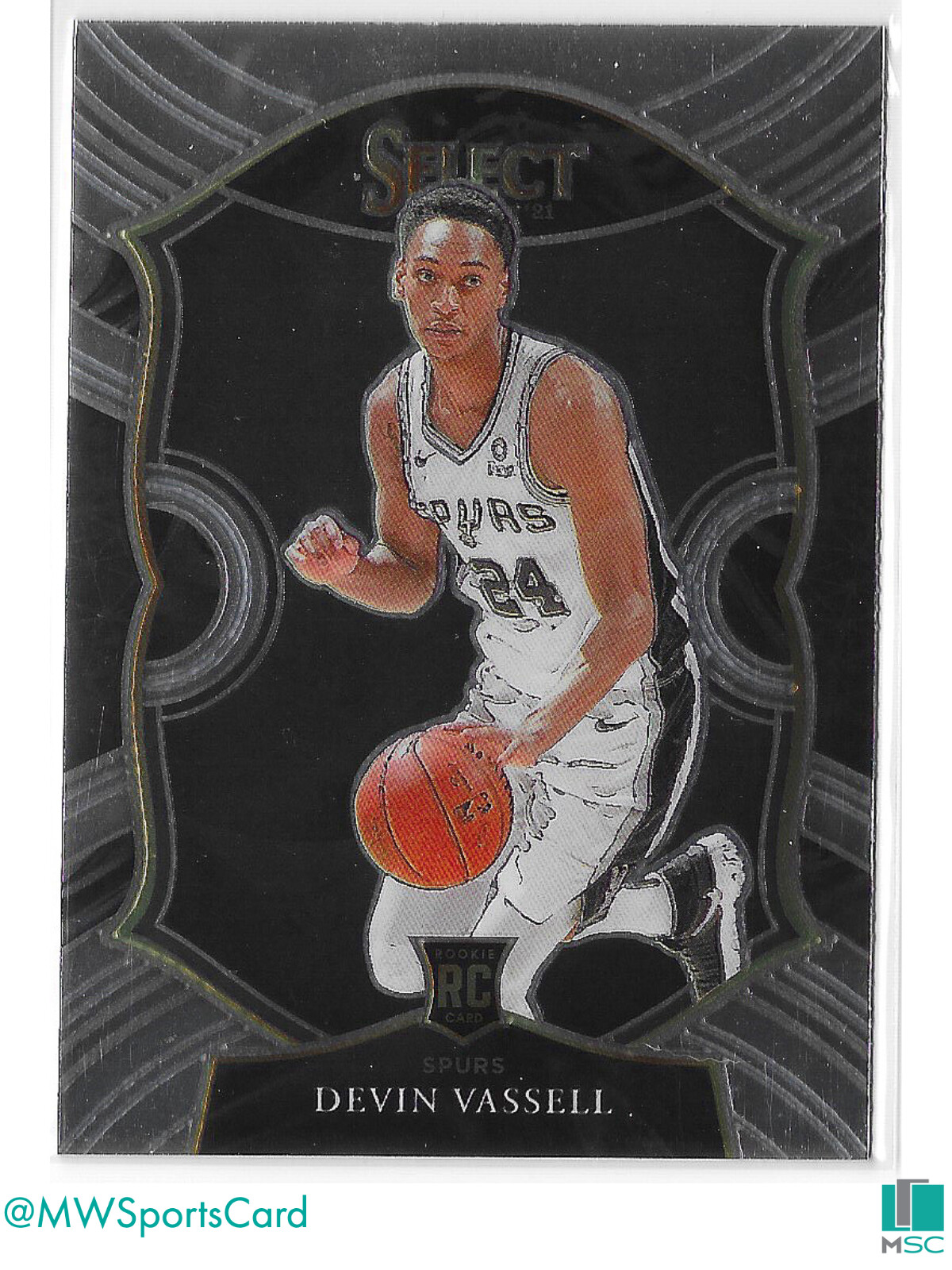 Devin Vassell 2020-21 Panini Select Concourse Base Prizm RC #71 Rookie Spurs