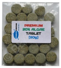 Premium 20% Spirulina Algae Tablet Tropical Aquarium Fish Food 1 x 20g Bag