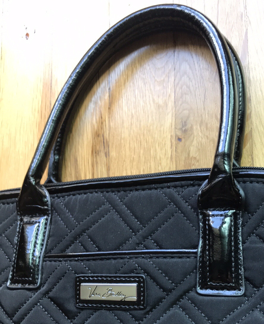 Vera Bradley • Black Quilted Shoulder bag Handbag eBay