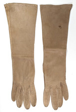 Vintage Women's Tan Leather Opera Gloves Lined PLEASE READ DESCRIPTION 