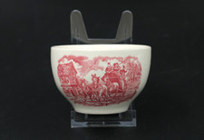 Royal Tudor Ware Coaching Taverns rot Zuckerdose Zuckerschale Porzellan H 6 cm