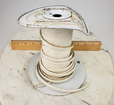 35' Southwire 16/2 SPT-2 Lamp Power Cable Cord 300V USA White Flexible 2 Wire