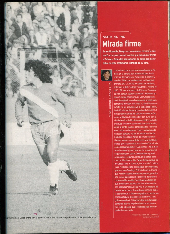 Revista DIEGO MARADONA First Match in Argentinos Juniors 1977 (2001) - Imagem 2 de 3