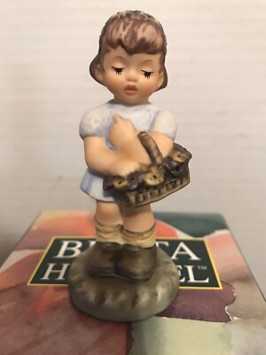 Berta Hummel Blossoms Of Love Figurine Girl Basket of Flowers 301338 New Goebel