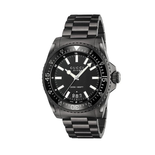 Gucci Dive YA136205 45MM Men's Black 