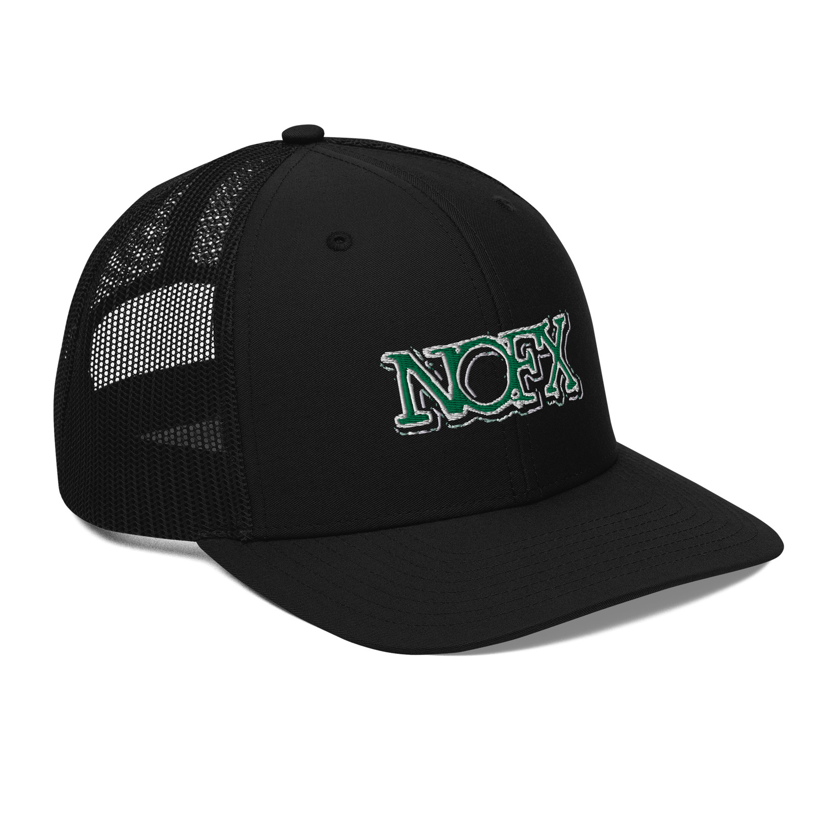 NOFX Embroidered Black Snapback Trucker Hat High Profile Punk Music