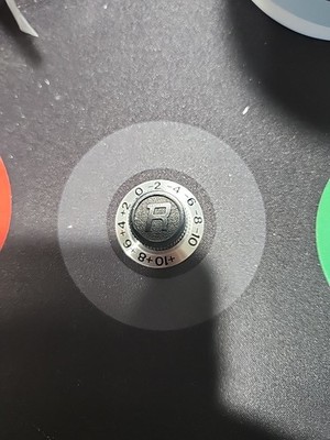 Randall 1970's  1980's amplifier knob R Witchhat  Set Screw Aluminum Rim EQ Knob