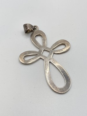 MWS Mark Wasserman Samara 925 Sterling Silver Vintage Cross Swirl Pendant 11gr