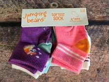 NEW Jumping Beans Girls 6-Pairs Low-Cut Softest Socks Unicorn - Size 3-12 Months