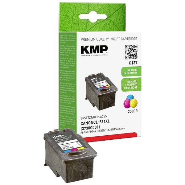 Kmp Druckerpatrone Ersetzt Canon CL-561 Xl Kompatibel Color C137 1581,4030-image