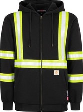 BOCOMAL FR Hoodies High Visibility 10.5oz Cottion Fleece XX-Large, Black