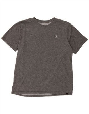 Hurley Herren Dri Fit T-Shirt Oberteil Large grau gefleckt Baumwolle AR08