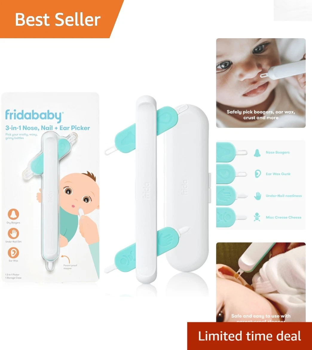 3-in-1 Baby Grooming Tool: Nose Picker, Nail & Ear Cleaner with Case
Opens in a new window or tab