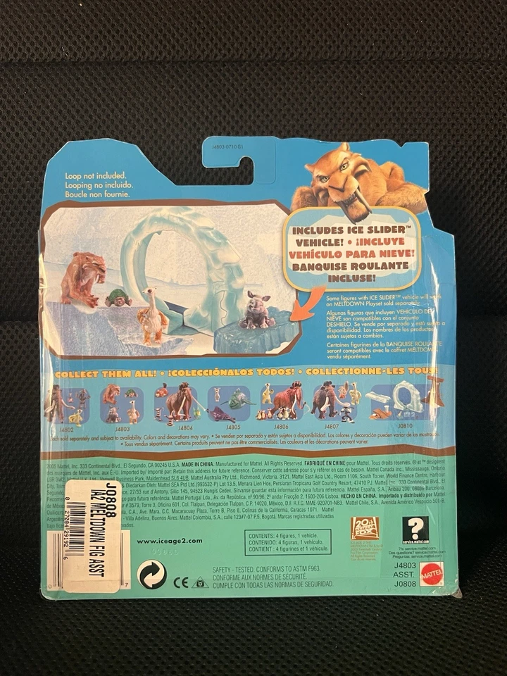 Mattel Ice Age 2 Diego and Pals 2005 Collectible Doll Set J4803 New In Box Rare - Image 2 of 2