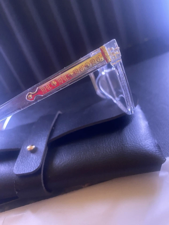 Gafas estilo cruz corazón cromado - marcos transparentes/plateados Foto 2 de 4